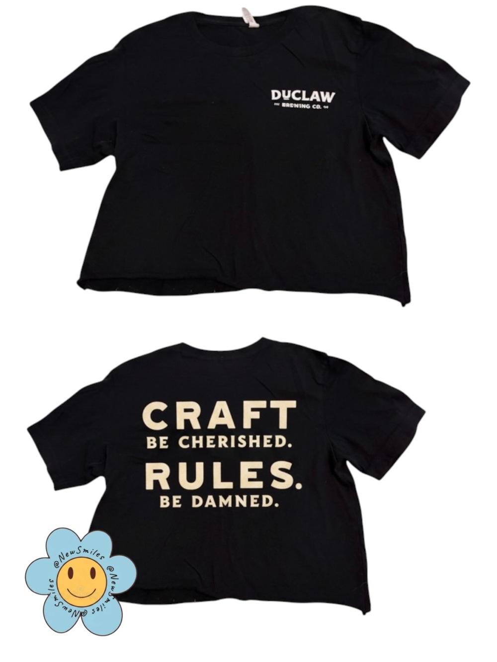 DuClaw Brewing Company ~ Cropped ~ Black ~ Graphic Tee ~ DuClaw Motto